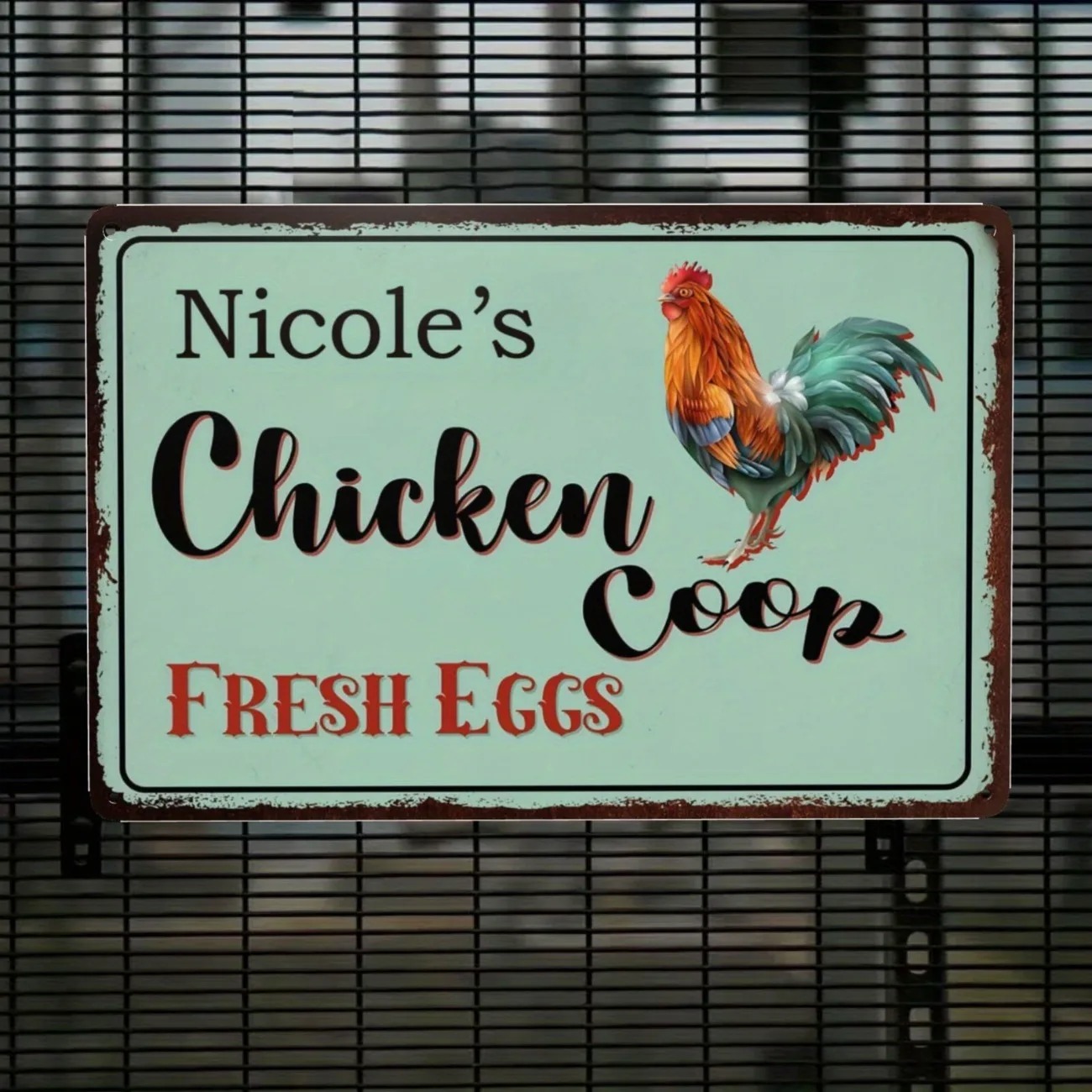 Custom Text Chicken Coop Sign  - đánh giá và giá Urban Farming Wall